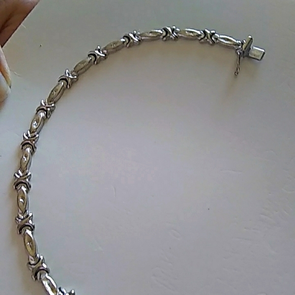14k white gold star bracelet